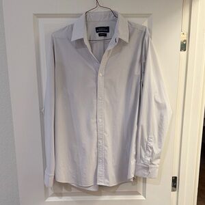 Mizzen+Main Subtle Patterned White Dress Shirt